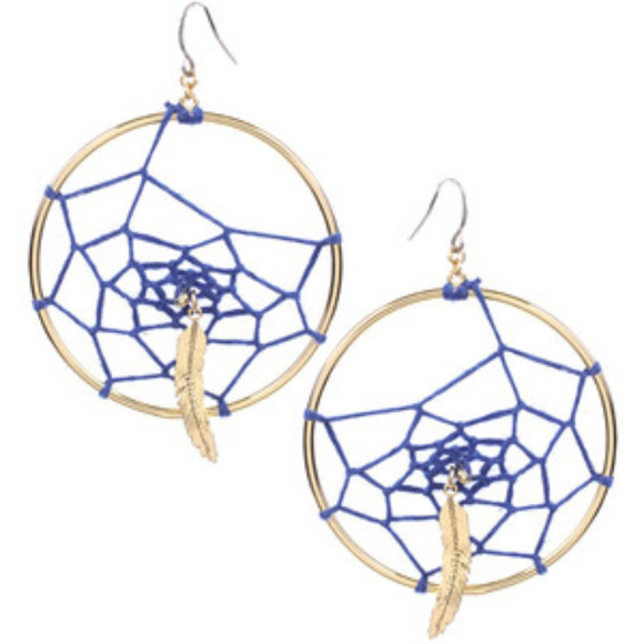 5pc LOT: DISNEY COUTURE POCAHONTAS 14KT GP DREAM CATCHER HOOP EARRINGS**NEW! - Picture 2 of 9